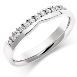 Silver Crystal Platinum Ring
